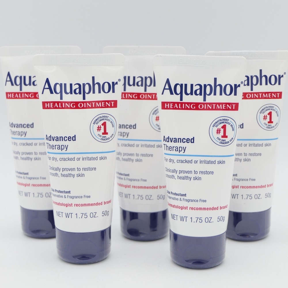 Aquaphor Healing Ointment Advanced Dry Skin Protectant 5 Pack 1.75 oz Ea 06/27+